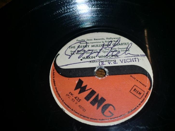 Gerry Mulligan/Chet Baker Quartet ‎ Motel SWING 78rpm 1953, Cd's en Dvd's, Vinyl | Jazz en Blues, Gebruikt, Jazz, 1940 tot 1960