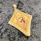 14k gouden hanger heilige maria kruis jezus, Ophalen of Verzenden, Zo goed als nieuw, Goud, Kruis of Symbool
