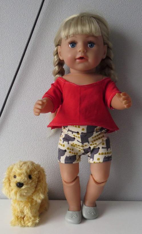 poppenkleertjes babypop born 43cm (korte broek set ), Kinderen en Baby's, Speelgoed | Poppen, Nieuw, Babypop, Verzenden