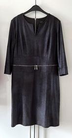 🍁Mooie blauwe / bruine lederlook jurk van Caroline Biss 42, Kleding | Dames, Jurken, Maat 42/44 (L), Zo goed als nieuw, Knielengte