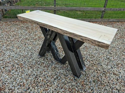 SUPER GAVE SIDETABLE MET BOOMSTAM BLAD NIEUW, Huis en Inrichting, Tafels | Sidetables, Nieuw, 25 tot 50 cm, Rechthoekig, Ophalen