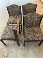 4 vintage retro design stoelen deens zwart space age, Huis en Inrichting, Stoelen, Ophalen of Verzenden, Zo goed als nieuw, Zwart