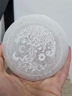 Seleniet schijf, tree of life gravering, Ophalen of Verzenden, Mineraal