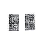 Clip-on Oorbellen + Strass Rechthoekige Oorclips Oorbellen, Overige materialen, Met strass, Birgitta-Gracht 33, 6465 EL Kerkrade, Nederland