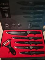 Cheffinger 6-delige Messenset met Marble Coating, Ophalen of Verzenden, Nieuw, Overige materialen, Bestekset