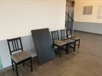 Tafel en 4 stoelen (ikea Sandsberg), Huis en Inrichting, Ophalen, Rechthoekig, 50 tot 100 cm