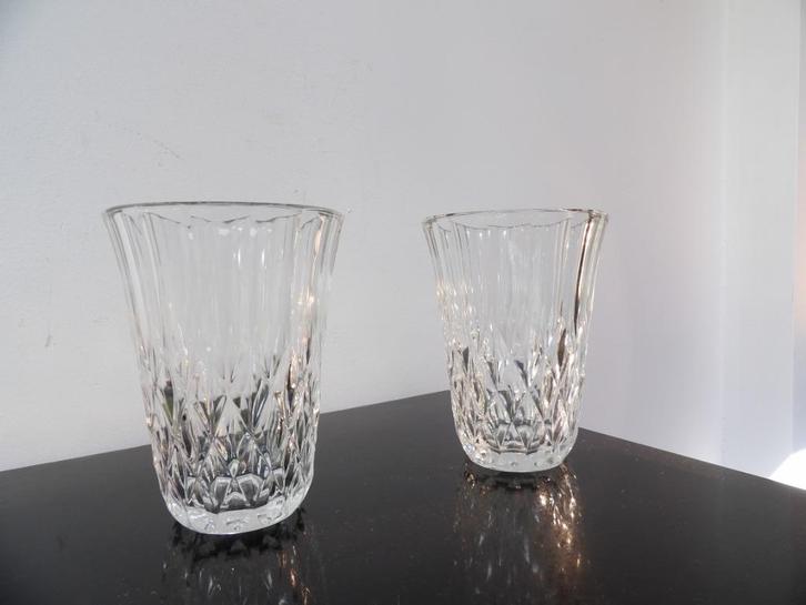 Val st Lambert Fifties Art Deco Vazenset, Aanbieding, Antiek en Kunst, Antiek | Vazen, Ophalen of Verzenden