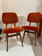 Vintage Oranje Stoelen - Set van 2, Huis en Inrichting, Stoelen, Ophalen, Gebruikt, Twee, Overige kleuren
