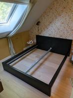 Ikea Malm bedframe 160x200, Ophalen, Gebruikt, Zwart, Tweepersoons