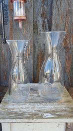 2x glazen karaf, Italiaans, Bormioli Rocco, helder glas. 3A2, Tweedehands verkoop, Tweedehands verkoop, Gebruikt, Ophalen of Verzenden