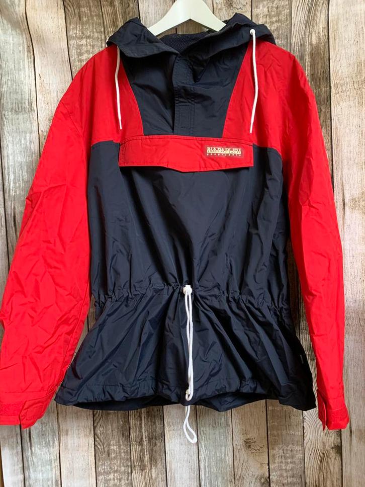 Super gave nieuwe Blauw/Rode Napapijri jas (Maat M/L), Kleding | Heren, Jassen | Zomer, Nieuw, Maat 52/54 (L), Overige kleuren