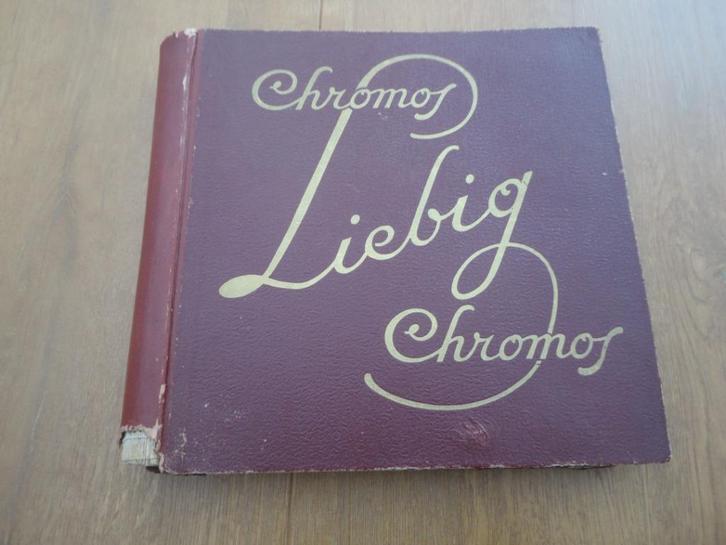 Goed gevuld Liebig Chromos album 46 series, Hobby en Vrije tijd, Stickers en Plaatjes, Gebruikt, Meerdere plaatjes, Ophalen of Verzenden