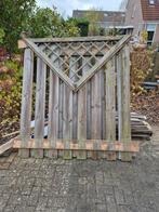 Houten tuinscherm met decoratief raster, Ophalen, Minder dan 3 meter, Hout, 1 tot 2 meter