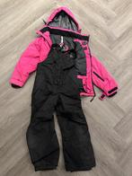 Skipak roze/zwart met skijas Mountain peak, Overige merken, Gebruikt, 100 tot 140 cm, Ophalen of Verzenden