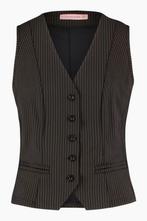 Studio Anneloes Bruna Pinstripe Gilet Black/Caramel maat XL, Studio Anneloes, Zwart, Maat 46/48 (XL) of groter, Nieuw