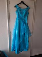 Blauwe Galajurk mt M met mankement, Kleding | Dames, Gelegenheidskleding, Ophalen, Gedragen, Blauw, Galajurk