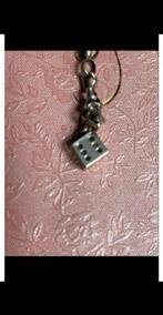 Zilveren bedel hanger dobbelsteen voor bedelarmband ketting, Ophalen of Verzenden, Zo goed als nieuw, Zilver, Overige merken