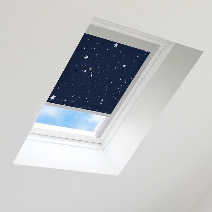 Veneta Velux GGL P10 Dakraam Rolgordijn Donkerblauw Sterren, Huis en Inrichting, Stoffering | Gordijnen en Lamellen, Zo goed als nieuw