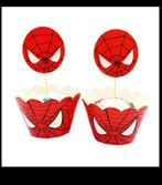 Spiderman cupcake set voor 12 stuks, Ophalen of Verzenden, Nieuw, Cupcakes, Bakvorm