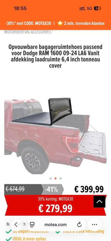 Dodge Ram 2019/ Bagage Cover - Schadevrij & Waterdicht beschikbaar voor biedingen