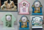 5x Antiek Keramieken Klok Tafelklok Mantelklok - Zie Omschr, Antiek en Kunst, Antiek | Keramiek en Aardewerk, Ophalen of Verzenden