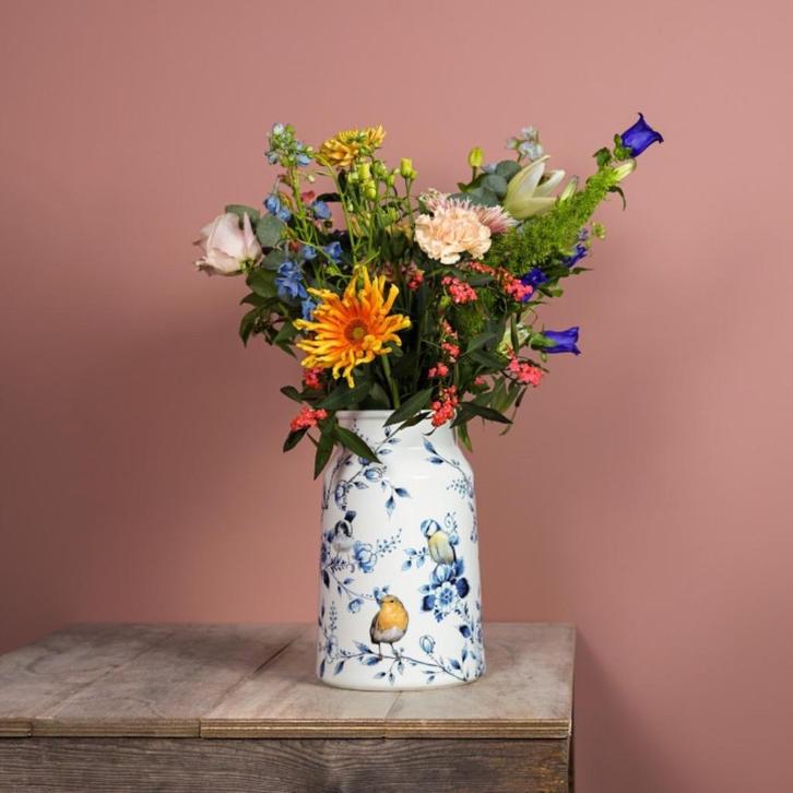 Vaas Melkbus verschillende kleuren, Heinen Delfts Blauw, Huis en Inrichting, Woonaccessoires | Vazen, Nieuw, Overige kleuren, Minder dan 50 cm