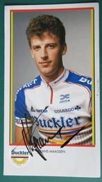 WIELRENNEN,  persoonlijke folder FRANS MAASSEN handtekening, Ophalen of Verzenden, Nieuw, Overige sporten, Poster, Plaatje of Sticker