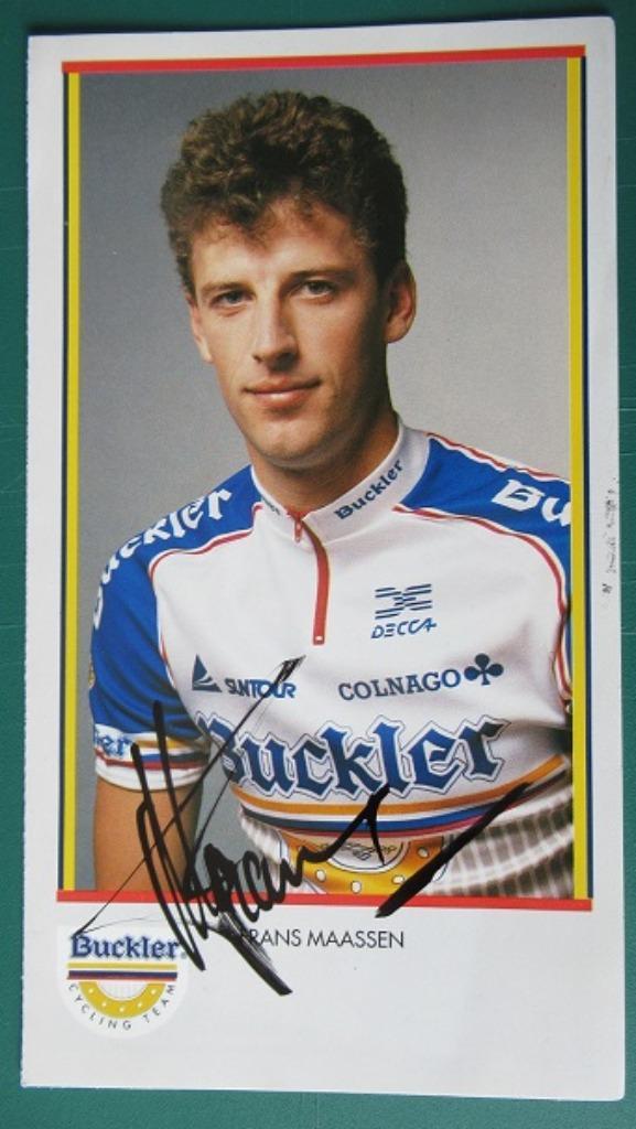 WIELRENNEN,  persoonlijke folder FRANS MAASSEN handtekening, Verzamelen, Sportartikelen en Voetbal, Nieuw, Poster, Plaatje of Sticker