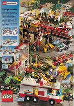 Retro reclame 1991 Lego Miniland vliegveldbus & ladderwagen, Overige typen, Ophalen of Verzenden