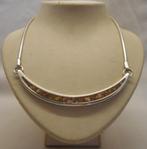 Zilveren verstelbaar vintage collier gesigneerd nr.440, Verstelbaar, Verzenden, Zo goed als nieuw, Zilver