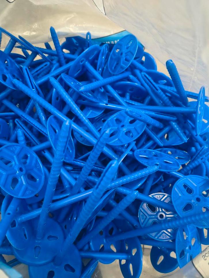 Uni-perfopluggen 160x8 - Isolatie bevestiging, Doe-het-zelf en Verbouw, Isolatie en Afdichting, Nieuw, Muurisolatie, Overige materialen