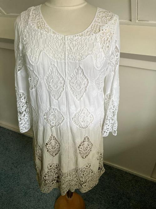 Yest, Ibiza jurk wit met kleurverloop , maat 44, Kleding | Dames, Jurken, Gedragen, Maat 42/44 (L), Wit, Verzenden