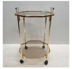 Zgan mid century Morex bijzettafel dranktrolley serveerwagen, 60 cm of meer, Rond, Ophalen of Verzenden, Mid century