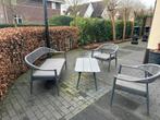 Mooie aluminium tuinset - 4 zitplaatsen manifesto, Ophalen, 4 zitplaatsen, Gebruikt, Aluminium