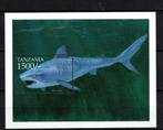tanzania 1999 pf blok haaien vissen zeeleven sharks, Postzegels en Munten, Postzegels | Thematische zegels, Ophalen of Verzenden