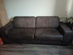 Bruine 3-zitsbank met hoofdsteun, Ophalen, Driepersoons, 75 tot 100 cm, Zo goed als nieuw