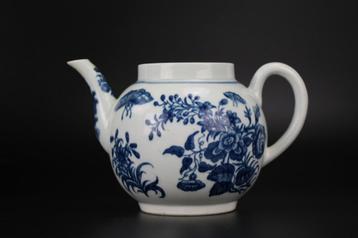 Worcester theepot 18e eeuw Engels porselein antiek ca. 1770 beschikbaar voor biedingen