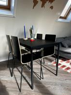 Tafel met 4 stoelen, Huis en Inrichting, Tafels | Eettafels, Ophalen, 100 tot 150 cm, Zo goed als nieuw, Vier personen