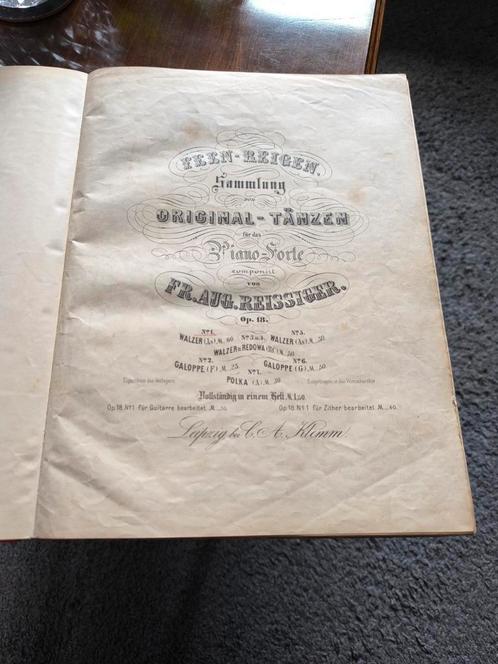 Muziekbundel voor piano - F. Reissiger "Opus 18", Antiek en Kunst, Antiek | Boeken en Bijbels, Ophalen of Verzenden