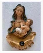 Religieus Wijwater bakje, polyresin, Maria Jezus, brocante, Ophalen of Verzenden