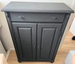 Brocante kast / meidenkast in donkergrijs., Ophalen, Gebruikt
