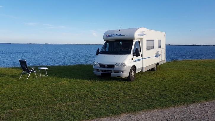 Camper Fiat Ducato Adriatik 2003, complete en nette camper, Caravans en Kamperen, Campers, Particulier, tot en met 4, Half-integraal