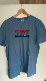 Tommy Jeans T-shirt – maat L – lichtblauw met logo, Ophalen of Verzenden, Zo goed als nieuw, Blauw