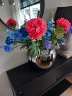 Prachtige grote ronde vaas zilver/goud, Huis en Inrichting, Ophalen, Overige kleuren, Minder dan 50 cm, Glas