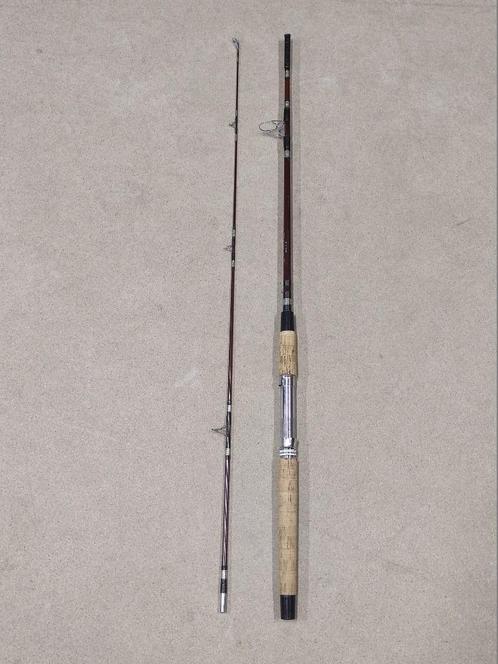 Vintage hengel spin harodex hi-cristal no.3456 glas 1,80 mtr, Watersport en Boten, Hengelsport | Roofvissen, Gebruikt, Werphengel