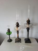 Petroleum lampen met glazen schoosteen, Ophalen
