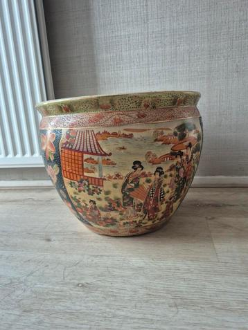 Grote Chinese Plantenpot / Fishbowl beschikbaar voor biedingen