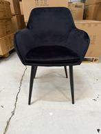 Levan Eetkamerstoel – Zwart – Velvet €50p/st., Ophalen, Nieuw, Stof, Vijf, Zes of meer stoelen