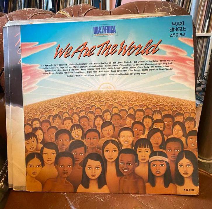 We are the World 12 inch lp, Cd's en Dvd's, Vinyl Singles, Gebruikt, Maxi-single, Ophalen of Verzenden, Pop