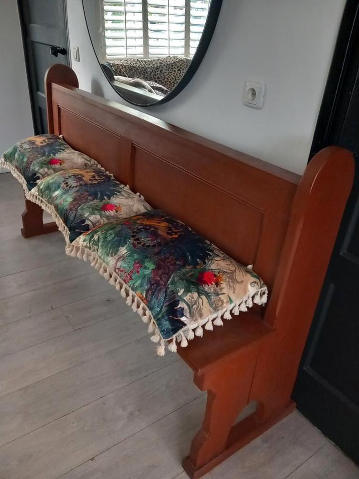 Antieke kerkbank bank Stoer & Sober, Antiek en Kunst, Antiek | Meubels | Stoelen en Banken, Ophalen